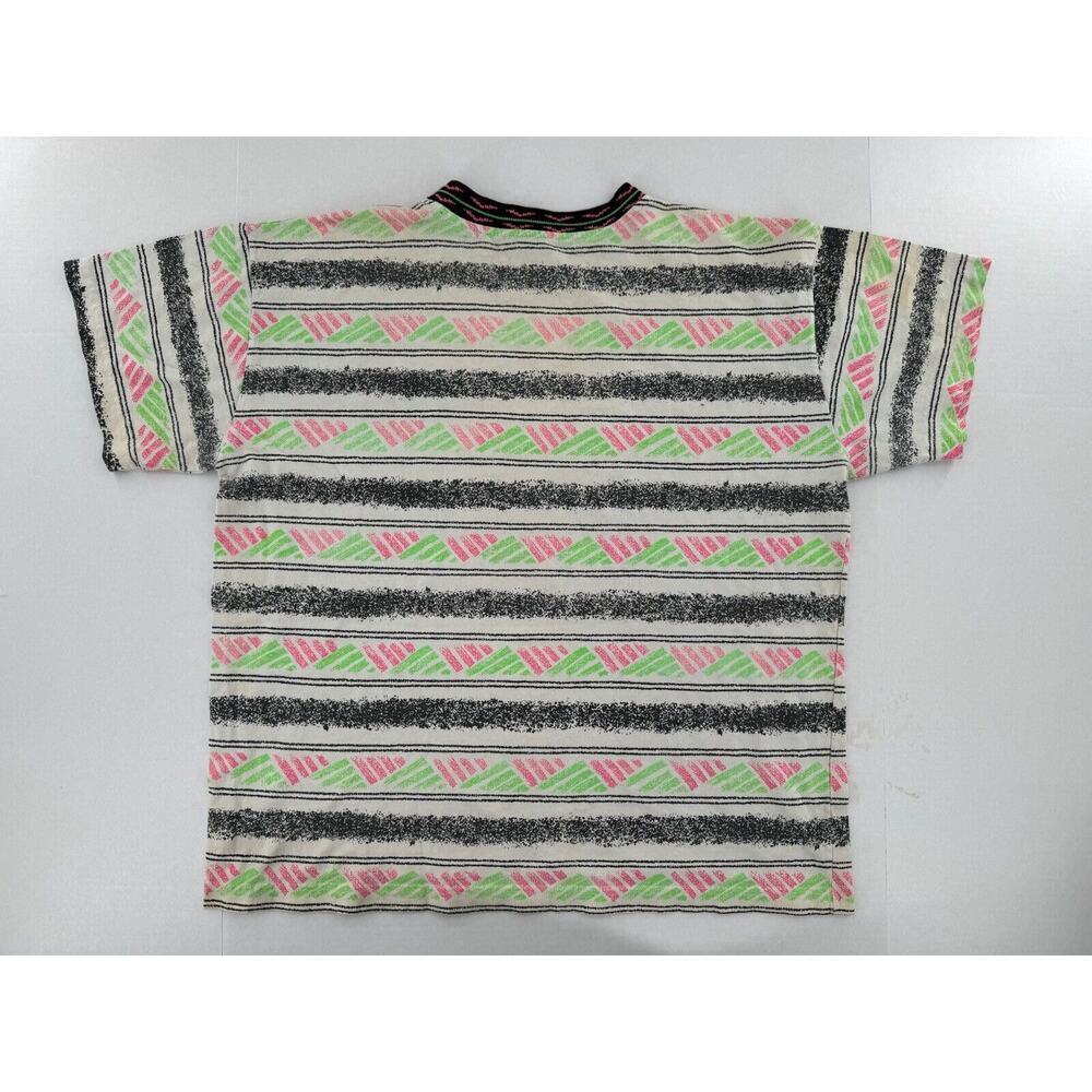 Vtg T Shirt Mens Size S/M Surf Hippie Boho Knit Skater Pacific Coastal Art 80’s - Picture 8 of 12